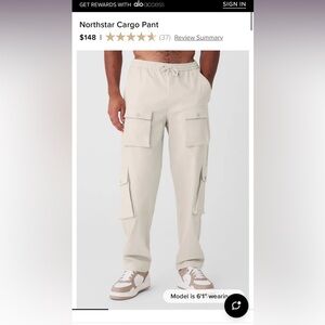 ALO Yoga Men's Light Tan Cargo Pants